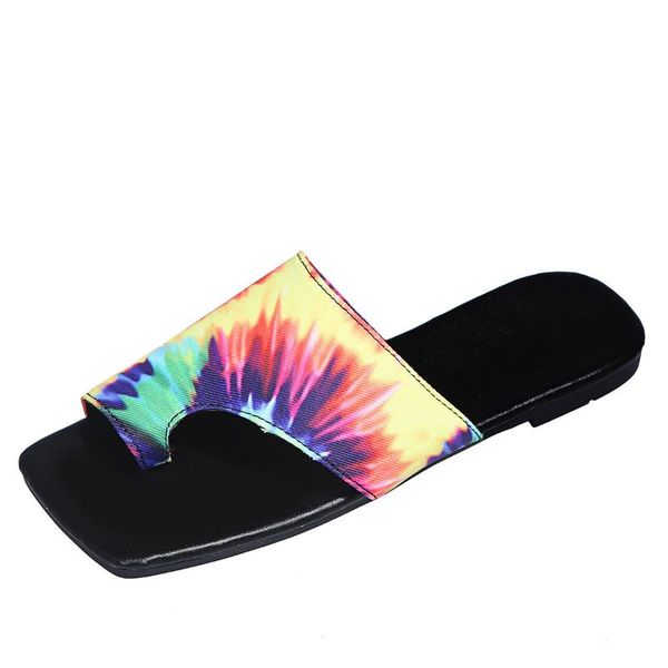 

slippers 2021 summer women's square head flat bottom clip toe soft sole fashion casual comfortable, Black