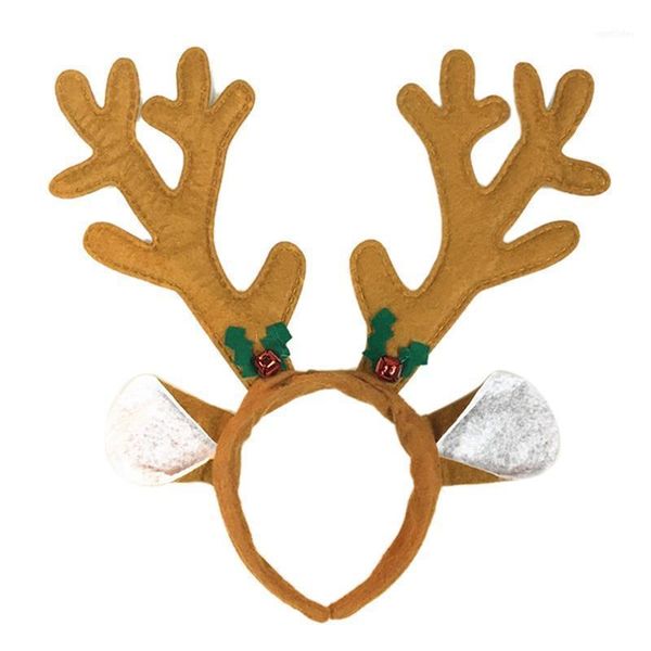 

christmas decorations antlers headband cute nonwoven bell decor festival hair hoop for accessories party supplies1