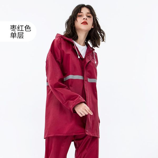

raincoats korean reusable raincoat military wader pants shiny personal protection suit backpacks adults poncho manteau femme home eg50yy