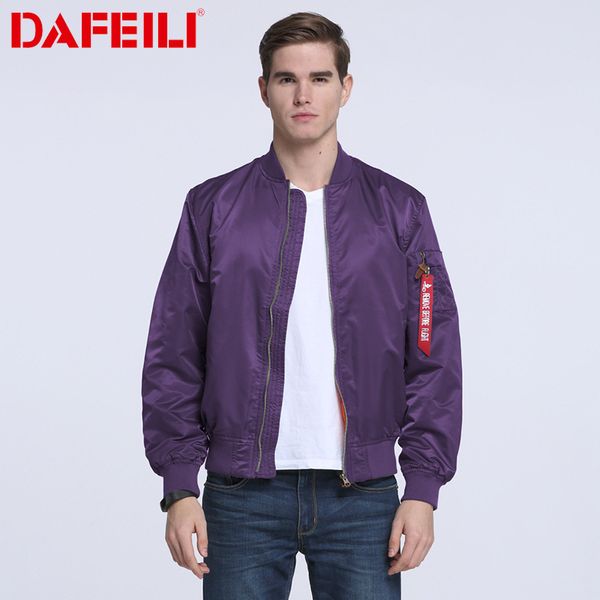 

spring and autumn thin large men's sports leisure collar air force MA1 pilot jacket Baseball Jacket, Black;brown