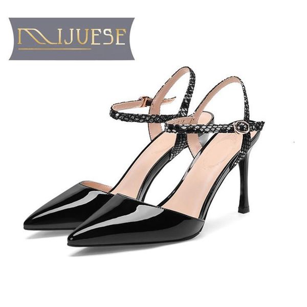 

sandals women cow leather mixed colors slingbacks thin heel high heels beaches party dress wedding k7lw, Black