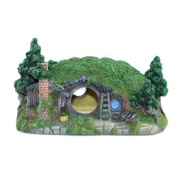 

house view aquarium rockery hiding cave tree fish tank ornament decoration k3na decorations