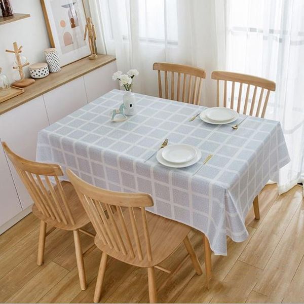 

table cloth cover peva home washable waterproof oil proof dining tablecloth nordic plastic lattice coffee mat