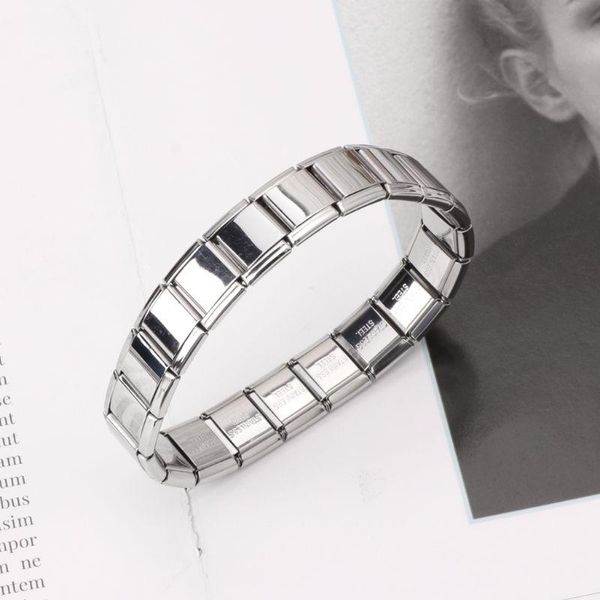 

bangle stainless steel elastic stretch chain link wristbands bracelets fashion jewelry, Black