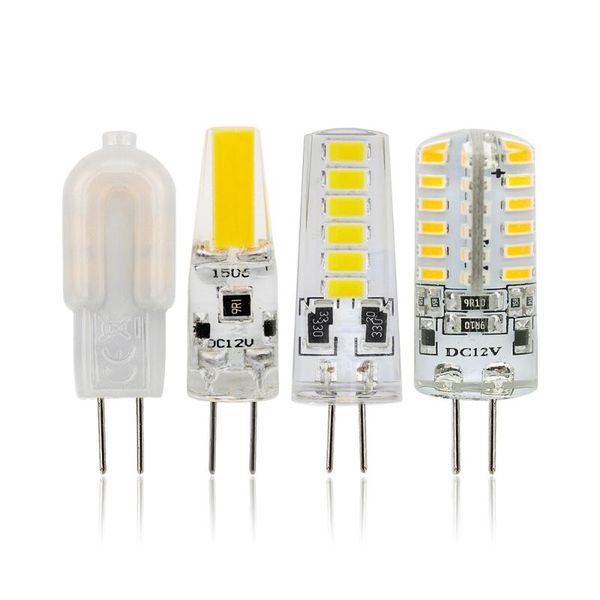 

bulbs 2pcs/lot mini g4 led lamps 3w 5w 6w dc12v 3014 2835 5730 smd cob light replace halogen