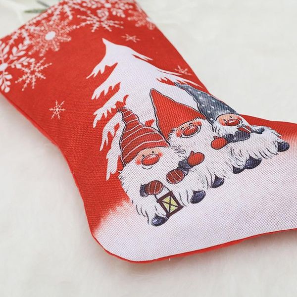 

christmas decorations c5ad stocking snowflake swedish gnome xmas socks hanging fireplace tree gift candy treat bag
