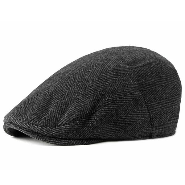 

berets spring and autumn winter duck tongue hat for middle-aged old men, Blue;gray