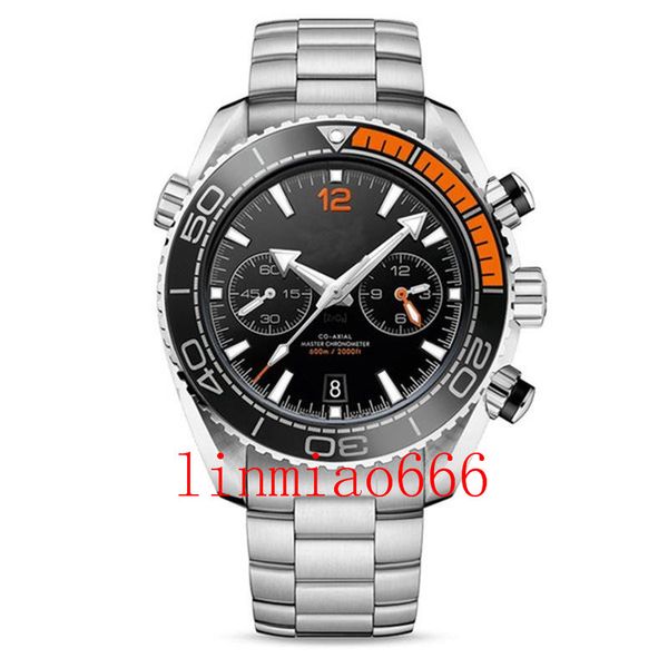 

2021 luxury men's watch, stainless steel strap, black dial, Slivery;brown