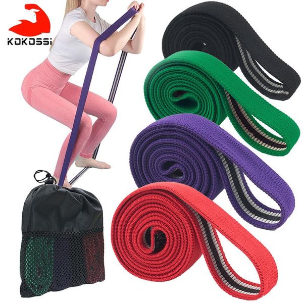 

kokossi 208cm long fabric pull up assist band heavy duty exercise stretch yoga bands home gym fitness equipment body stretching resistance