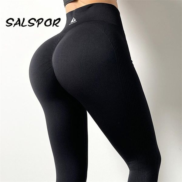 

salspor bubble butt leggings women printed gym legging high waist activewear workout leggins push up ankle-length sport 211218, Black