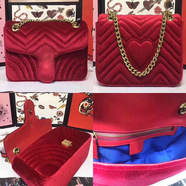 

bags 443497 velvet leather high style luxury winter lining quality autumn silk handbags genuine original shoulder marmont 44674 pntkv