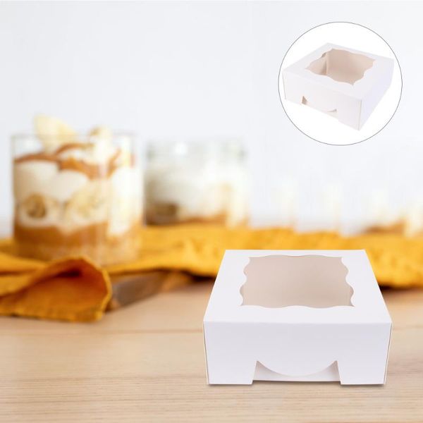

gift wrap 5pcs pastry packing boxes window design dessert cake