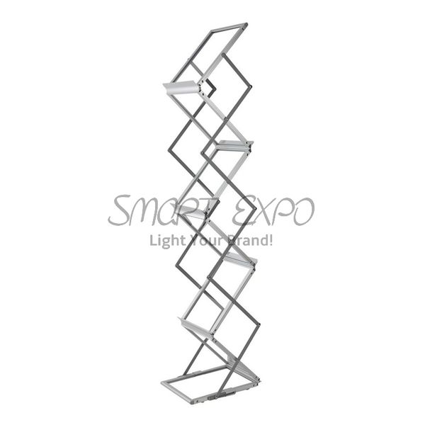 

zig zag folding brochure stand with a4 literature advertising display holders