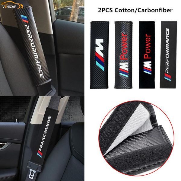 

safety belts & accessories vehicar 2pcs shoulder protector belt pads for performance ///mpower car seat cover decoration diy logo customized