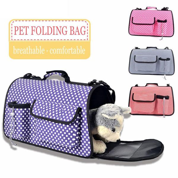 

dog car seat covers outdoor travel bags for small dogs breathable dot stripe folding messenger bag portable pet carrier medium cats