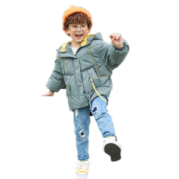 

baletongnian boys coats winter jacket kids down coat warm hooded parka girls outerwear 2-7t, Blue;gray