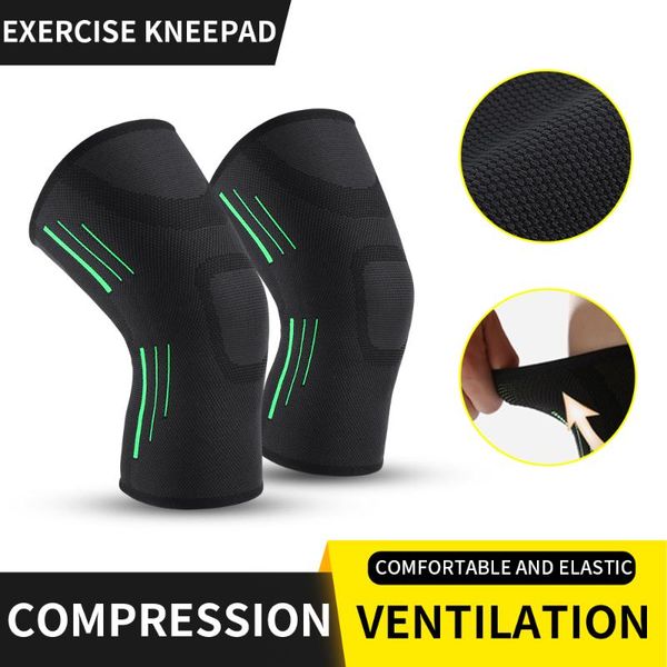 

kyncilor summer fitness sports knees soft and comfortable elastic support breathable kneepads running basketball volleyball elbow & knee pad, Black;gray