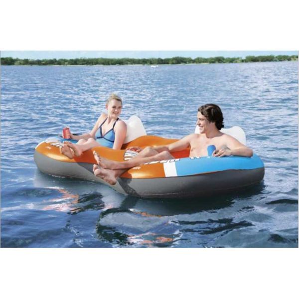 

inflatable floats & tubes 43113 double floating ring, water inflatable, recliner, row, relaxing in summer by playing the