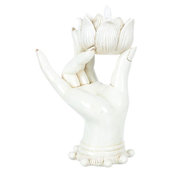 

candle holders 1set zen style candlestick resin stand hand shape lotus