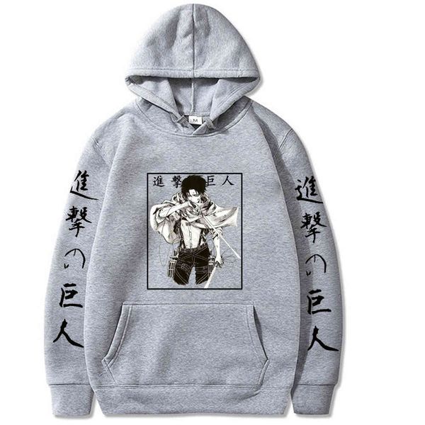 

anime attack on titan hoodie pullovers loose long sleeves cloth y0319, Black