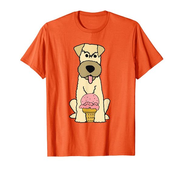 

smileteespetsa wheaten terrier dog with ice cream t-shirt, White;black