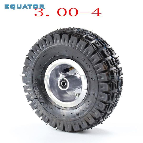 

motorcycle wheels & tires 3.00-4 300-4 electric scooter front wheel tyre alloy rim hub and inner tube gas bike