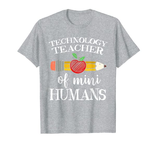 

technology teacher of mini humans computer team gifts t-shirt, White;black