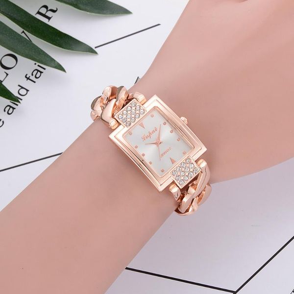 

wristwatches luxury quartz watch women sell alloy rectangle wrist bracelet fashion, Slivery;brown