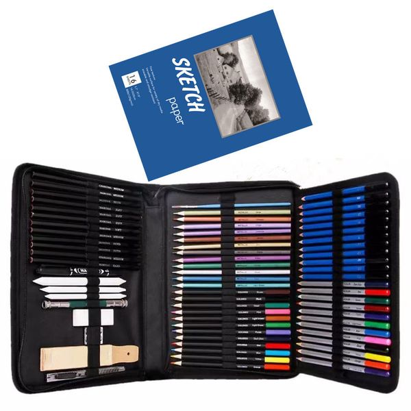 

sketch 7 pencil set color drawing art 7 pencil set, Black;red