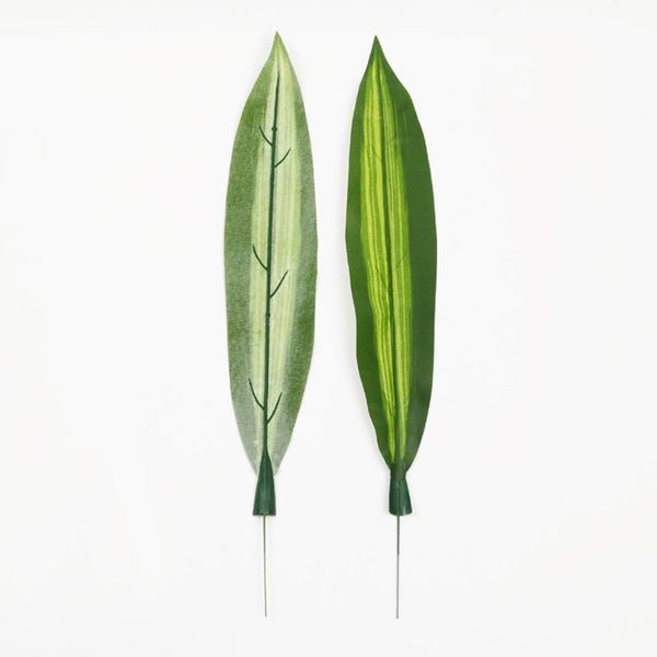 

decorative flowers & wreaths 10pcs fake plants dracaena fragrans artificial tropical leaves green single leaf for home kitchen party decorat