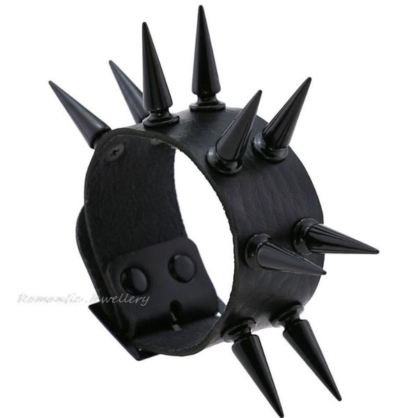 

tennis gothic harajuku black rivet wrap bracelet pu leather for women men vintage punk casual bangles 2021 jewelry, Golden;silver