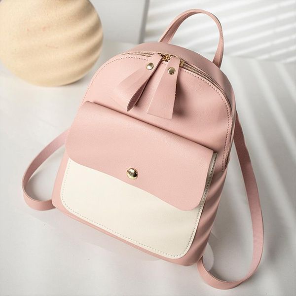 

small backpack three shoulder oblique span multi function mobile phone simple color matching, fashion women cute bag