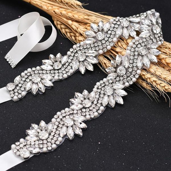 

wedding sashes trixy s282 luxury rhinestone belts women's party diamond belt bridal dress jeweled, White