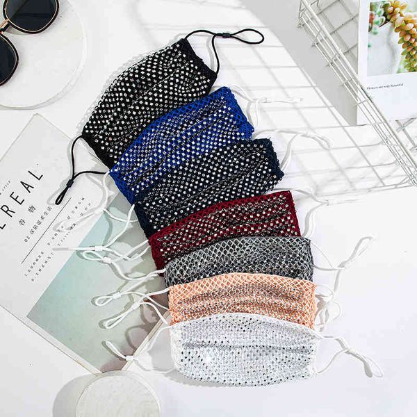 

ear adjustable button bright drill mask breathable life dust and