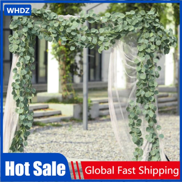 

6.2ft 147leaves artificial vines faux silk eucalyptus garland greenery wedding backdrop arch wall decor