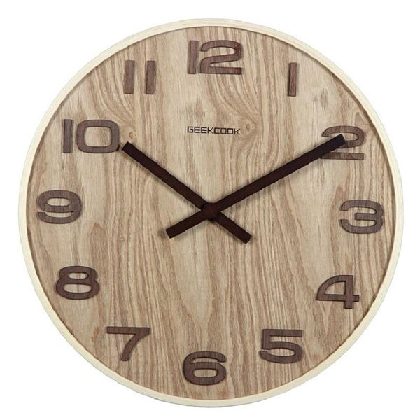 

wall clocks 14 inches clock saat wooden reloj duvar saati horloge murale relogio de parede klok home watch