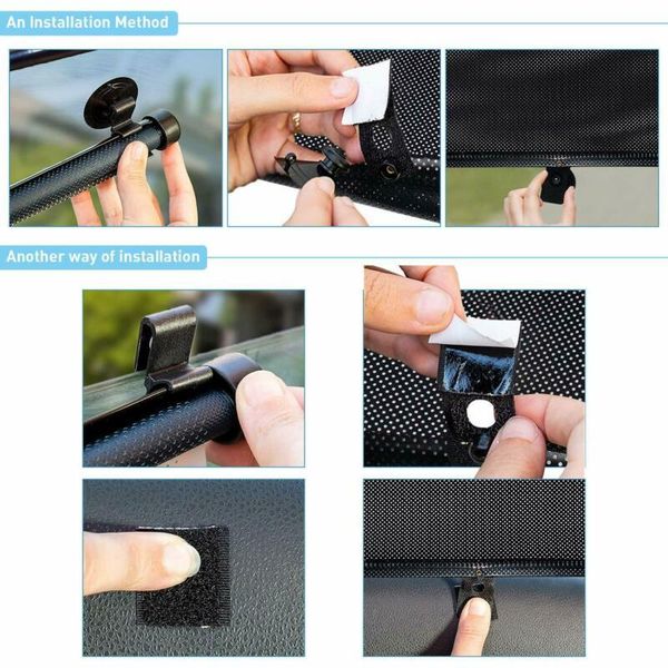 

baby car cover roller shades retractable side window sun 40*60cm black sunshade