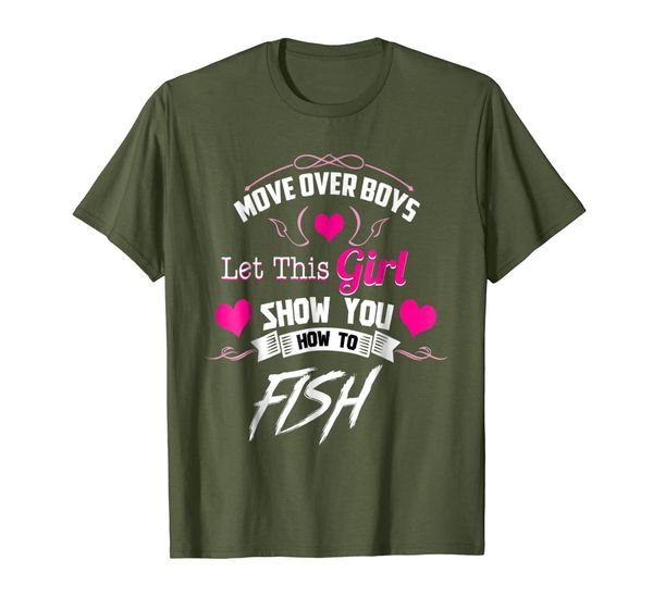 

fishing shirts for girls - move over boys, White;black