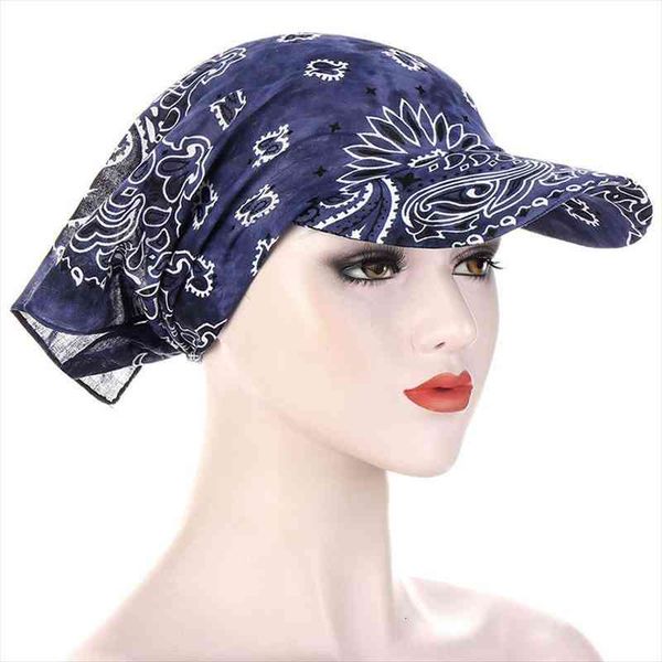 

bandana scarf cap sunscreen hedging cap printed brim baseball candy sunshade hooded scarf headpiece headscarf baseball hat, Blue;gray