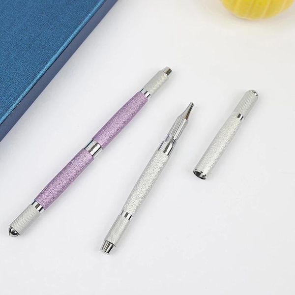 

tattoo needles dual head manual pen matte triple use eyebrow floating microblading permanent makeup embroidery for all kind