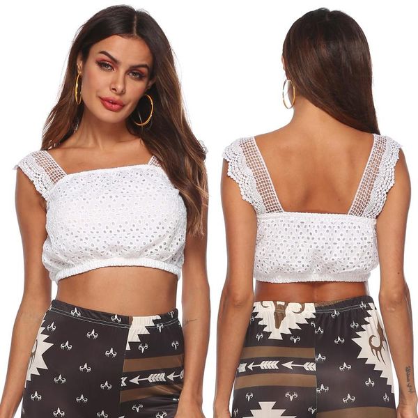 

women's shapers selling lace joint navel small vest solid color wrap-around a741, Black;white