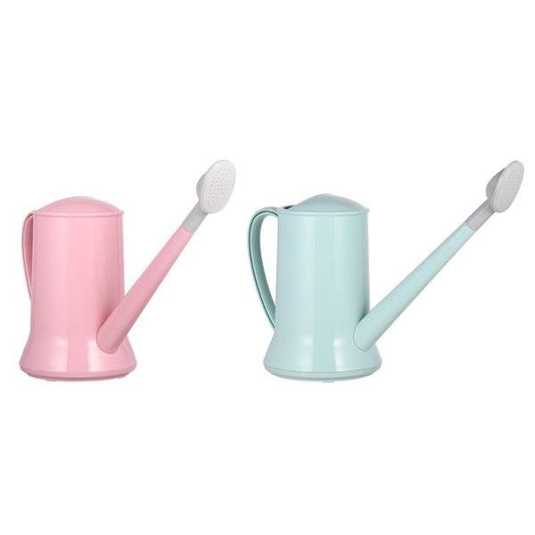 

2pcs long spout watering pot gardening can plastic kettle equipments
