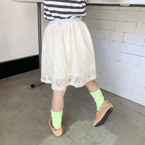 

spring summer fashion girls lace skirts 1-6 years kids all-match skirt children clothing, Blue
