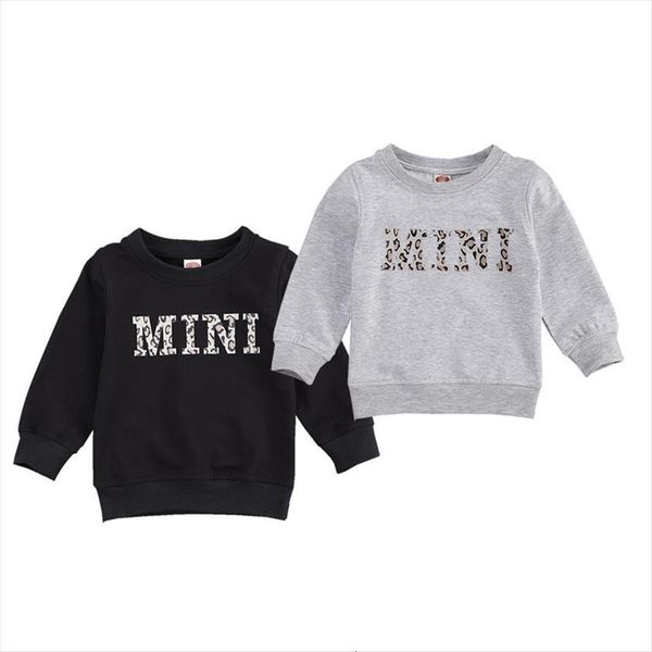 

wallarenear 0 3years little boy girl long sleeve sweater letter print crew neck solid color pullover winter warm 2styles, Black