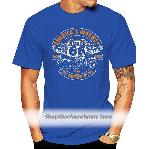 

men's t-shirts fashion summer t shirt route 66 america highway classic cool vintage tee 100% cotton, White;black