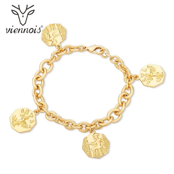 

link, chain viennois gold color pattern bracelet and bangles for women enamel crafts geometric fashion bracelets, Black