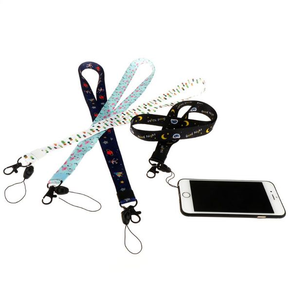 

cell phone straps & charms lanyard for phones cute cartoon keys mp3 usb flash drives keychains id name tag badge holders
