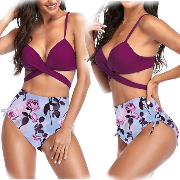 

women's swimwear high waist bikini swimsuit 2021 female bikinis set push up swimming for bathing suit women swimsuits, White;black