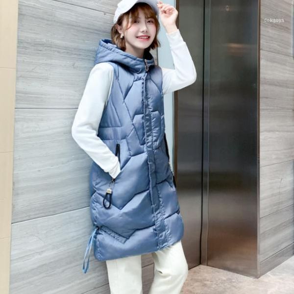 

women slim coats brand ladies sleeveless jacket winter vest female women's windproof warm waistcoat da201, Black;white