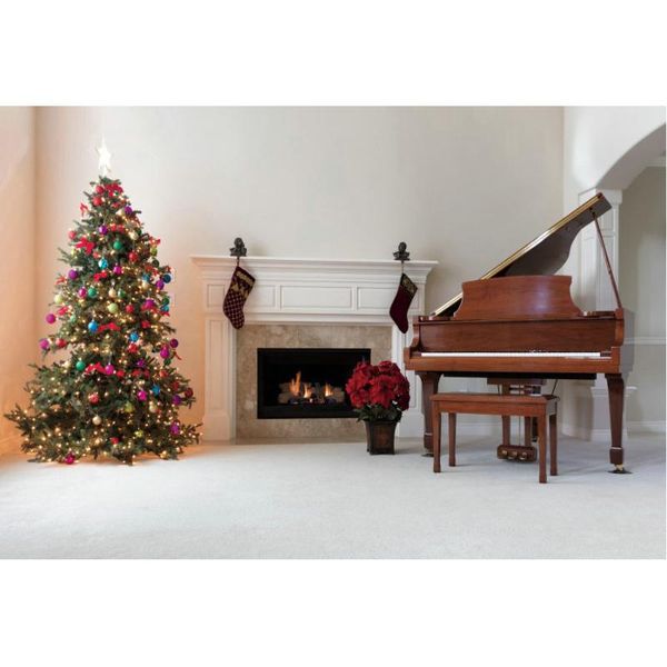 

party decoration christmas decor backdrop tree piano fireplace background year xmas born portrait po booth